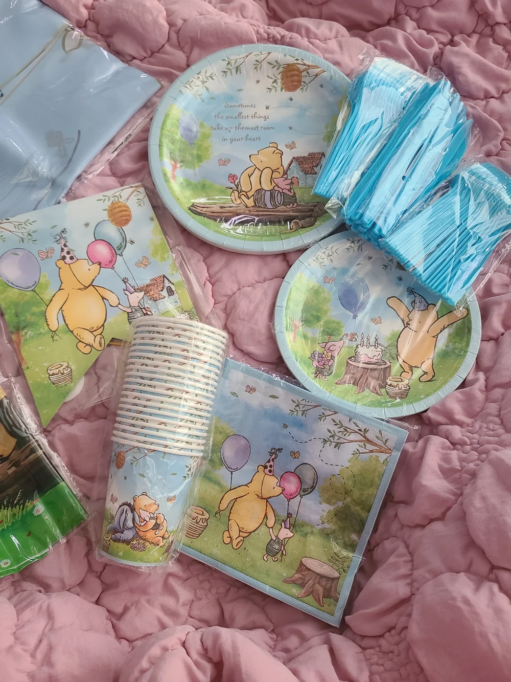 171pcs Winnie the Pooh Vintage Happy Birthday Party Decorations Supplies for 24